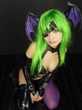 [Cosplay]  Darkstalkers  Morrigan with great body in latex(51)